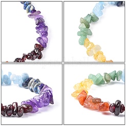 Chakra Gemstone Stretch Bracelets&nbsp;X-BJEW-JB02288-01