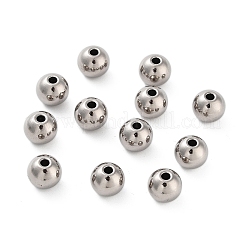 チタンビーズ  ラウンド  ステンレス鋼色  8x7mm  穴：2mm&nbsp;STAS-R224-01A-P