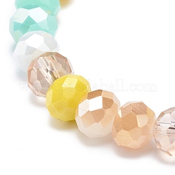 Glass Rondelle Beaded Stretch Bracelet for Women&nbsp;BJEW-JB08709