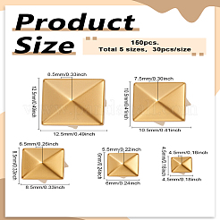 150Pcs 5 Styles Brass Claw Nail&nbsp;KK-LP0004-86