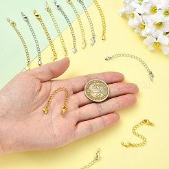 18Pcs 9 Styles Brass Chain Extender&nbsp;KK-FS0002-09