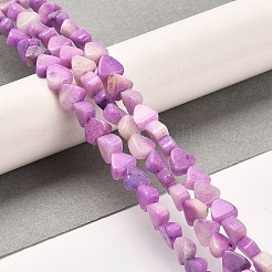 天然ドロマイトビーズ連売り  染め  三角形  スミレ  5.5~6x6~6.5x3mm  穴：1mm  約72個/連  16.14インチ（41cm）&nbsp;G-F765-H02-01