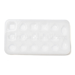 Square/Horse Eye/Teardrop DIY Faceted Gemstone Cabochon Silicone Molds&nbsp;DIY-G099-02B
