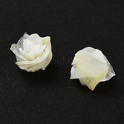 蓄光樹脂デコデンカボション  暗闇で光る  花  シャンパンイエロー  7x7x4mm&nbsp;RESI-K036-45