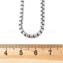Tarnish Resistant 304 Stainless Steel Venetian Chain Box Chain Necklace Making&nbsp;STAS-A028-N031P-A