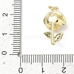 Brass Micro Pave Cubic Zirconia Pendants&nbsp;KK-H255-26G