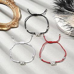 3Pcs Nylon Thread Braided Bead Bracelets&nbsp;BJEW-JB11212