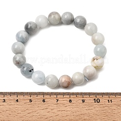 10mm天然アクアマリンラウンドビーズストレッチブレスレット（女性用）  内径：2.07~2.19インチ（5.25~5.55cm）  ビーズ：10mm&nbsp;GG-CBA6C75-A01-10mm
