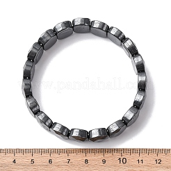 楕円形の非磁性合成ヘマタイトビーズストレッチブレスレット（ユニセックス）  ビーズ：15x11mm  内径：2-3/8インチ（6cm）&nbsp;BJEW-Z149-05A