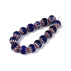 Handmade Millefiori Glass Round Beads&nbsp;LA-N002-12B