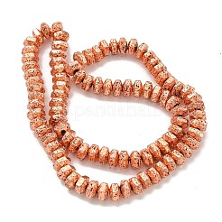 Electroplated Natural Lava Rock Beads Strands&nbsp;G-I360-G01-03