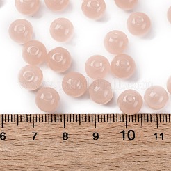 模造翡翠ガラスシードビーズ  ラウンド  ミスティローズ  8x7.5mm  穴：1.6mm  約681個/ポンド&nbsp;SEED-Z004-J8MM-01