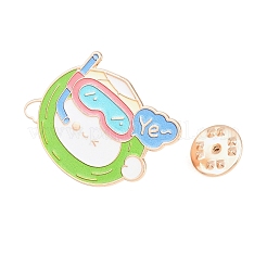 Coconut Theme Alloy Enamel Pins&nbsp;JEWB-G046-02B