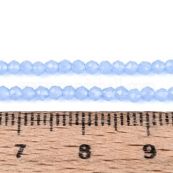 ジェイド風ガラスビーズ連売り  ラウンド  多面カット  ミックスカラー  4x3.5~4mm  穴：0.6~0.8mm  約94~99個/連  13.78~14.57''（35~37センチメートル）&nbsp;GLAA-T028-4mm-11