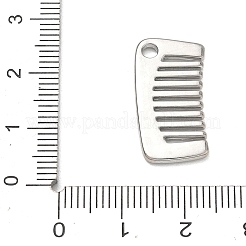 合金ペンダント  櫛チャーム  プラチナ  22.5x12x2mm  穴：2.5mm&nbsp;AL-CBA7C55-05B-P