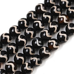 Tibetan Style dZi Beads Strands&nbsp;G-G328-A08-10mm