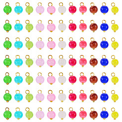 110Pcs 11 Colors Glass Pendants&nbsp;PALLOY-TAC0288