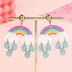 Acrylic Dangle Stud Earrings&nbsp;FS-WGAC2E8-01