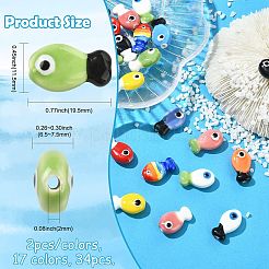 Marine Animal Handmade Porcelain Beads&nbsp;PORC-CJZ0001-01B