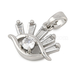 Brass Micro Pave Cubic Zirconia Pendants&nbsp;KK-U056-02P