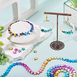 2 Strands Gradient Color Electroplated Synthetic Non-magnetic Hematite Beads Strands&nbsp;G-TA0002-82