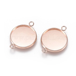 201 Stainless Steel Cabochon Connector Settings&nbsp;STAS-F191-15RG-G