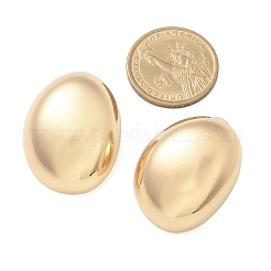 合金楕円スタッドピアス  銀針925本付き  ゴールドカラー  33.5x26.5mm&nbsp;EJEW-M092-06G