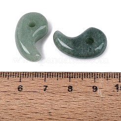 天然石グリーンアベンチュリンペンダント  勾玉  21.5~22.5x12.5~14x6.5~8.5mm  穴：3~3.5mm&nbsp;X-G-S294-07B-05