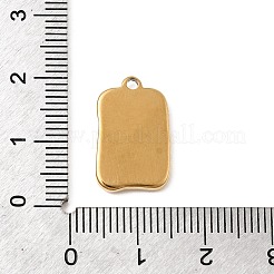 304ステンレススチールエナメルペンダント  蝶  イオンプレーティング（ip）  ゴールドカラー  長方形  18x11x2mm  穴：1.6mm&nbsp;STAS-B113-11G-03