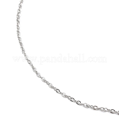 Non-Tarnish 304 Stainless Steel Cable Chain Necklace for Men Women&nbsp;NJEW-M200-14P