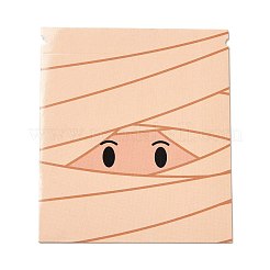ハロウィーンの漫画の厚紙のキャンディーボックス  シルクリボン付き  三角蛇ギフトボックス  ハロウィンパーティー用品に  小麦  9.4x8.4x8cm&nbsp;CON-G017-01C