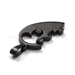 304 Stainless Steel Couple Pendants&nbsp;STAS-K235-07EBP