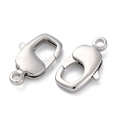 真鍮カニカン  カドミウムフリー＆ニッケルフリー＆鉛フリー  プラチナ  20x11.5x4mm  穴：2.4mm&nbsp;KK-H513-01B-P