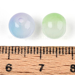 Spray Painting Imitation Jade Glass Beads&nbsp;GLAA-L046-8mm-03A