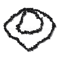 天然石トルマリンビーズ連売り  チップ  1~8x5~17x5~8mm  穴：0.9~1mm  30.31~31.50''（77~80センチメートル）&nbsp;G-M205-80