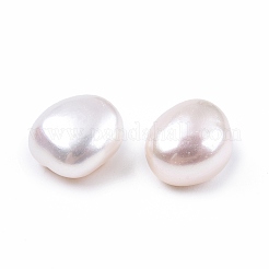 天然バロックケシパールビーズ  淡水パールビーズ  穴がない  ナゲット  貝殻色  8~10x7.5x7.5mm&nbsp;PEAR-N020-P14