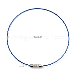 鋼線のブレスレット作り  合金クラスプ付  ミックスカラー  72mm&nbsp;TWIR-A001-M