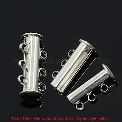 3-strands Brass Magnetic Slide Lock Clasps&nbsp;LS-E214-S-NR