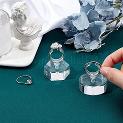 2Pcs 2 Style Transparent Acrylic Ring Display Rack&nbsp;AJEW-FG0001-60