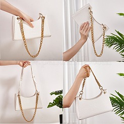 4本2スタイルアルミチェーンバッグストラップ  亜鉛合金スプリングゲートリング付き  交換用ハンドバッグデコレーションバッグストラップ用  ゴールドカラー  2個/スタイル&nbsp;AJEW-SZ0001-69