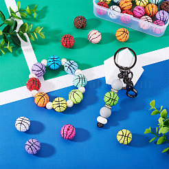 30Pcs Sport Theme Resin Rhinestone Beads&nbsp;RESI-TA0003-96C