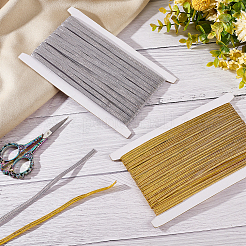 20m 2色ナイロンゴム紐  DIYアクセサリー用  フラット  ミックスカラー  7mm&nbsp;EC-GF0001-27