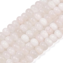 天然セレナイトビーズ連売り  ロンデル  フローラルホワイト  6.5x4.5mm  穴：0.9mm  約86個/連  15.08インチ（38.3cm）&nbsp;G-L647-D01-4x6mm
