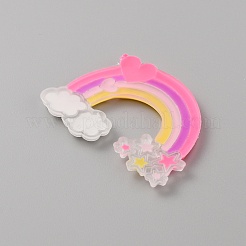 PVC Plastic Cabochons&nbsp;SIL-WH0019-15C