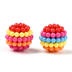 ABSプラスチックビーズ  ヤマモモ  ミックスカラー  14x13mm  穴：1.5mm&nbsp;KY-U002-01D