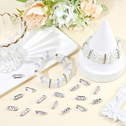 100Pcs Alloy Crystal Rhinestone Spacer Bars&nbsp;FIND-SC0021-30