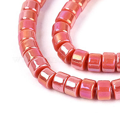AB Color Plated Opaque Glass Beads Strands&nbsp;GLAA-T026-3x6mm-PM