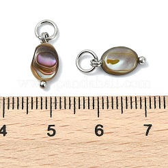 Natural Paua Shell Pendants&nbsp;PALLOY-JF05290-02