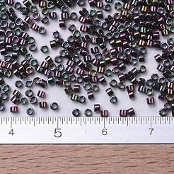 MIYUKIデリカビーズ  シリンダー  日本製シードビーズ  11/0  （db0127)フォレストグリーンレインボーゴールド光沢  1.3x1.6mm  穴：0.8mm  約10000個/袋  50 G /袋&nbsp;SEED-X0054-DB0127
