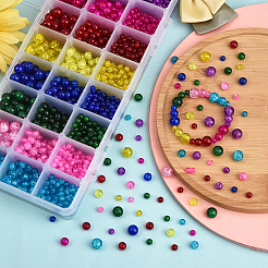 1920~2480Pcs 3 Style Spray Painted Crackle Glass Beads&nbsp;CCG-CJ0001-05